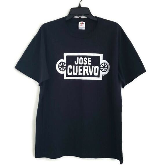 Men's Graphic Black Short Sleeve Tee Shirt Jose Cuervo Large - Picture 1 of 5